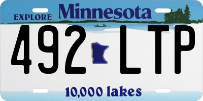 MN license plate 492LTP