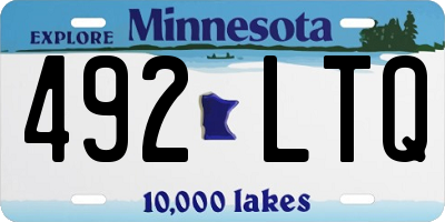 MN license plate 492LTQ