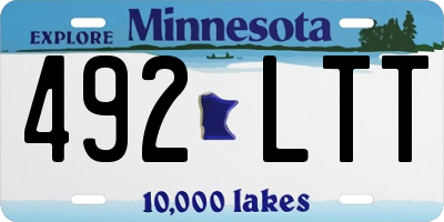 MN license plate 492LTT