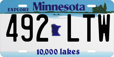 MN license plate 492LTW