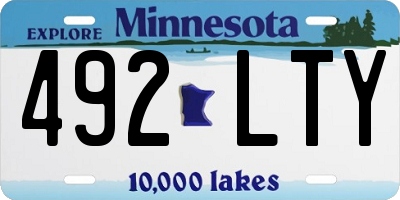 MN license plate 492LTY
