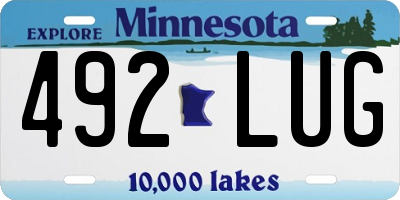 MN license plate 492LUG