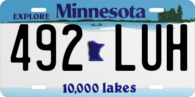 MN license plate 492LUH