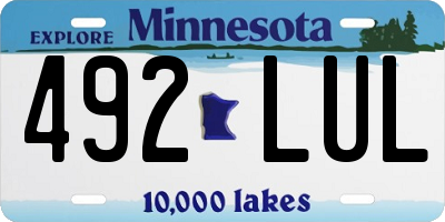 MN license plate 492LUL