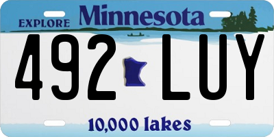 MN license plate 492LUY