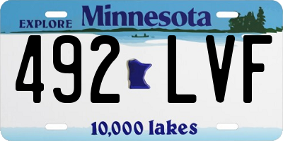 MN license plate 492LVF