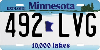 MN license plate 492LVG