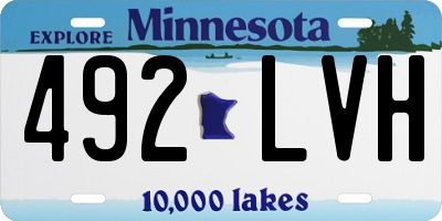 MN license plate 492LVH