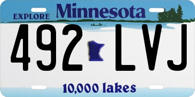 MN license plate 492LVJ
