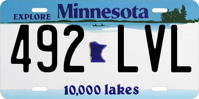 MN license plate 492LVL