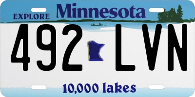 MN license plate 492LVN