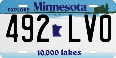 MN license plate 492LVO