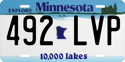MN license plate 492LVP