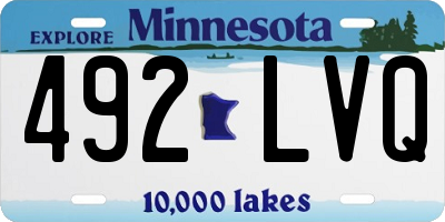 MN license plate 492LVQ