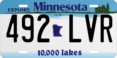 MN license plate 492LVR