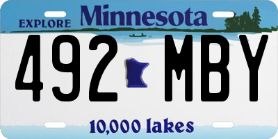 MN license plate 492MBY