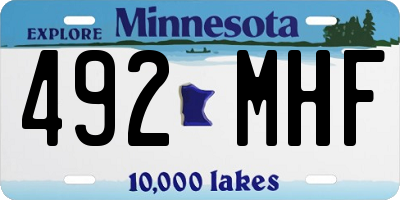 MN license plate 492MHF
