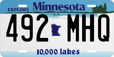 MN license plate 492MHQ