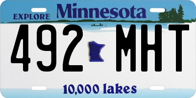 MN license plate 492MHT