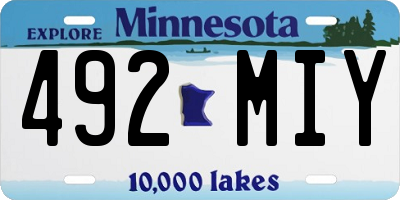 MN license plate 492MIY