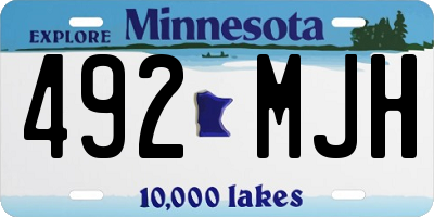 MN license plate 492MJH