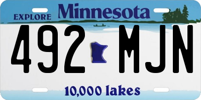 MN license plate 492MJN