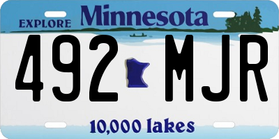 MN license plate 492MJR
