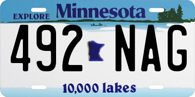 MN license plate 492NAG