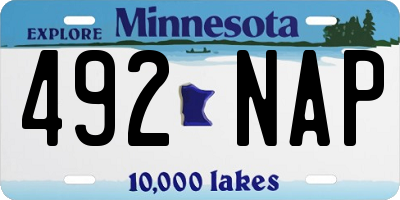 MN license plate 492NAP