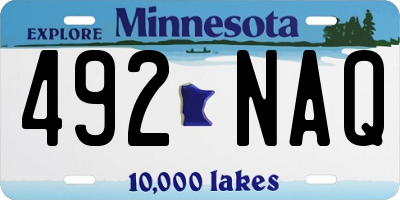 MN license plate 492NAQ