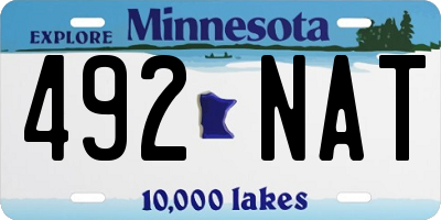 MN license plate 492NAT