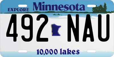 MN license plate 492NAU