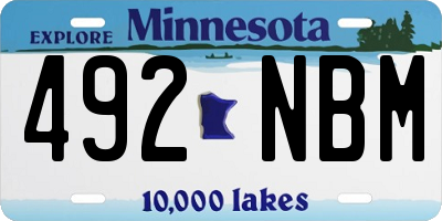 MN license plate 492NBM