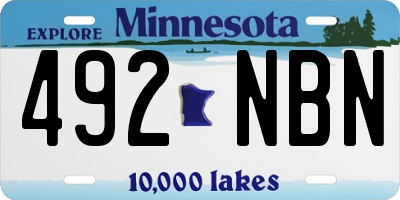 MN license plate 492NBN