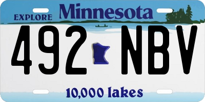 MN license plate 492NBV