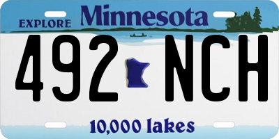MN license plate 492NCH