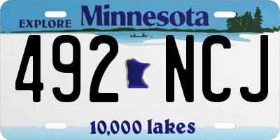 MN license plate 492NCJ