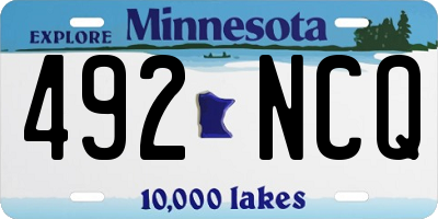 MN license plate 492NCQ