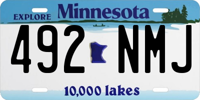 MN license plate 492NMJ