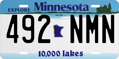 MN license plate 492NMN