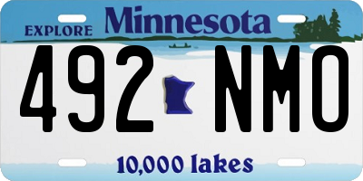MN license plate 492NMO
