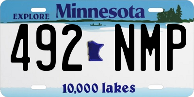 MN license plate 492NMP