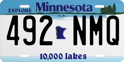 MN license plate 492NMQ