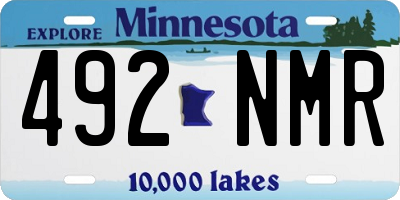 MN license plate 492NMR