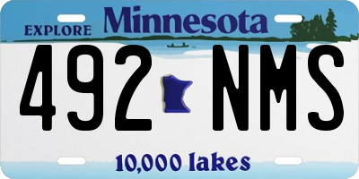 MN license plate 492NMS