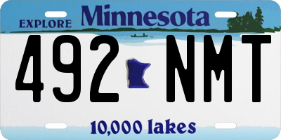 MN license plate 492NMT