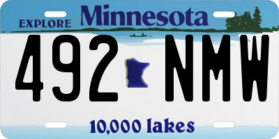 MN license plate 492NMW