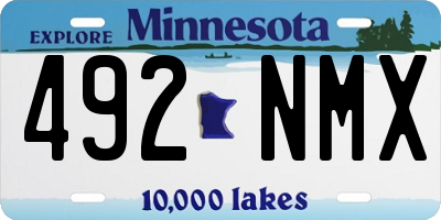 MN license plate 492NMX