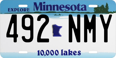 MN license plate 492NMY