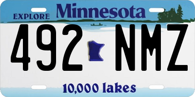 MN license plate 492NMZ